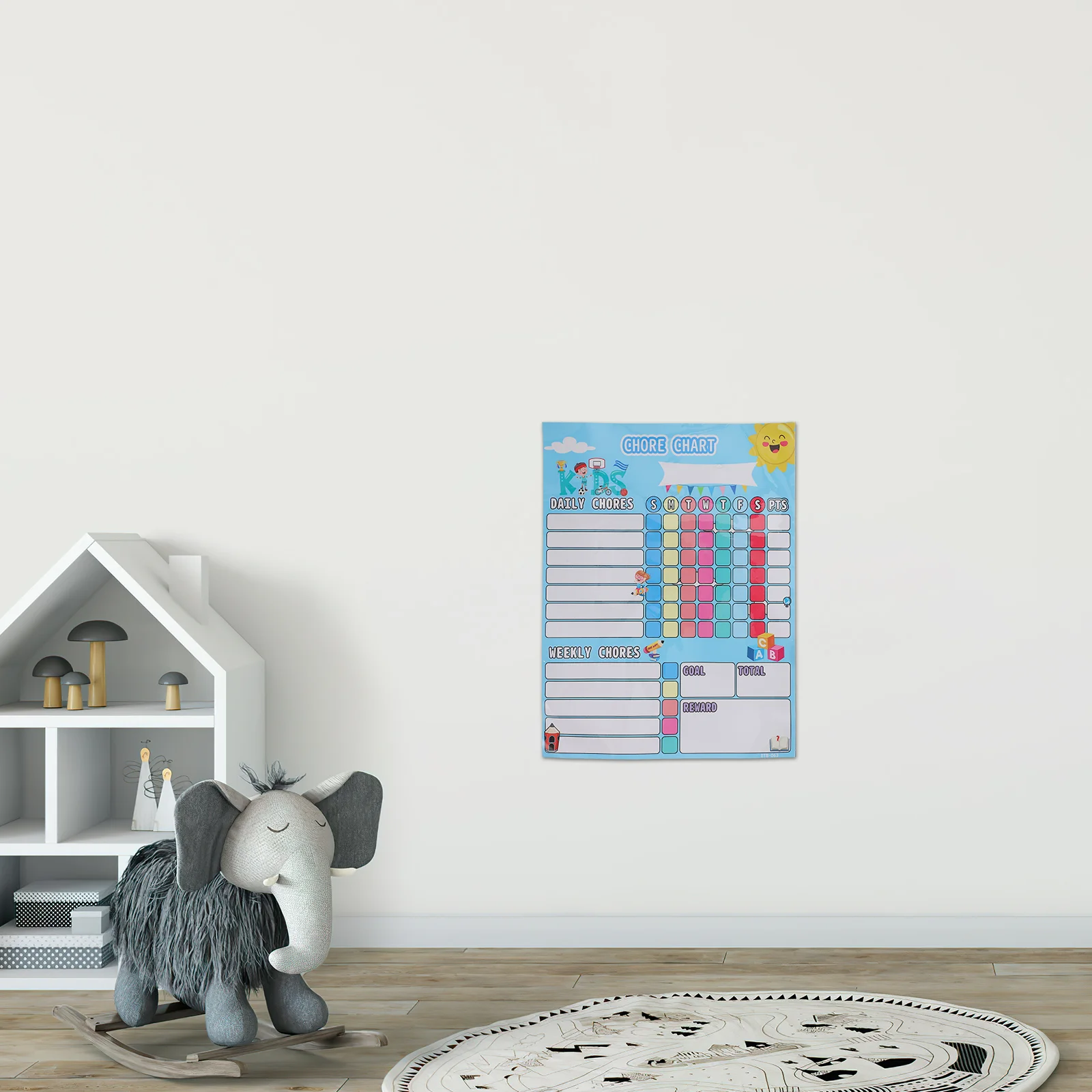 Calendar Household Chores Fridge Magnet Children Supply Convenient Kids Behavior Chart Accessory Reward