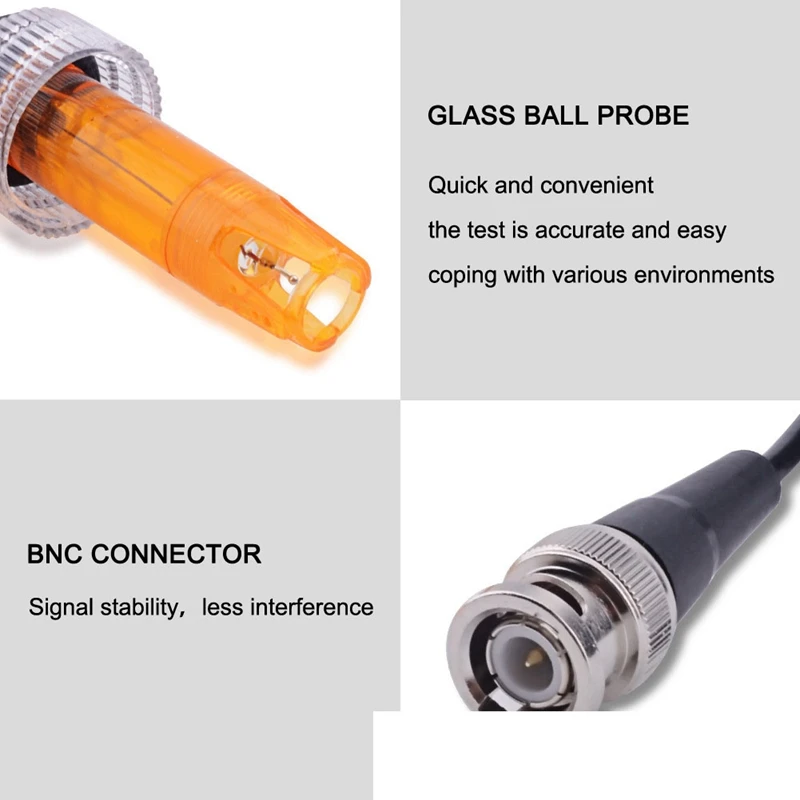 Sonda de eletrodo ORP para aquário e laboratório, Teste para laboratório hidropônico, Medindo a manta Redox, BNC Q9, conector durável