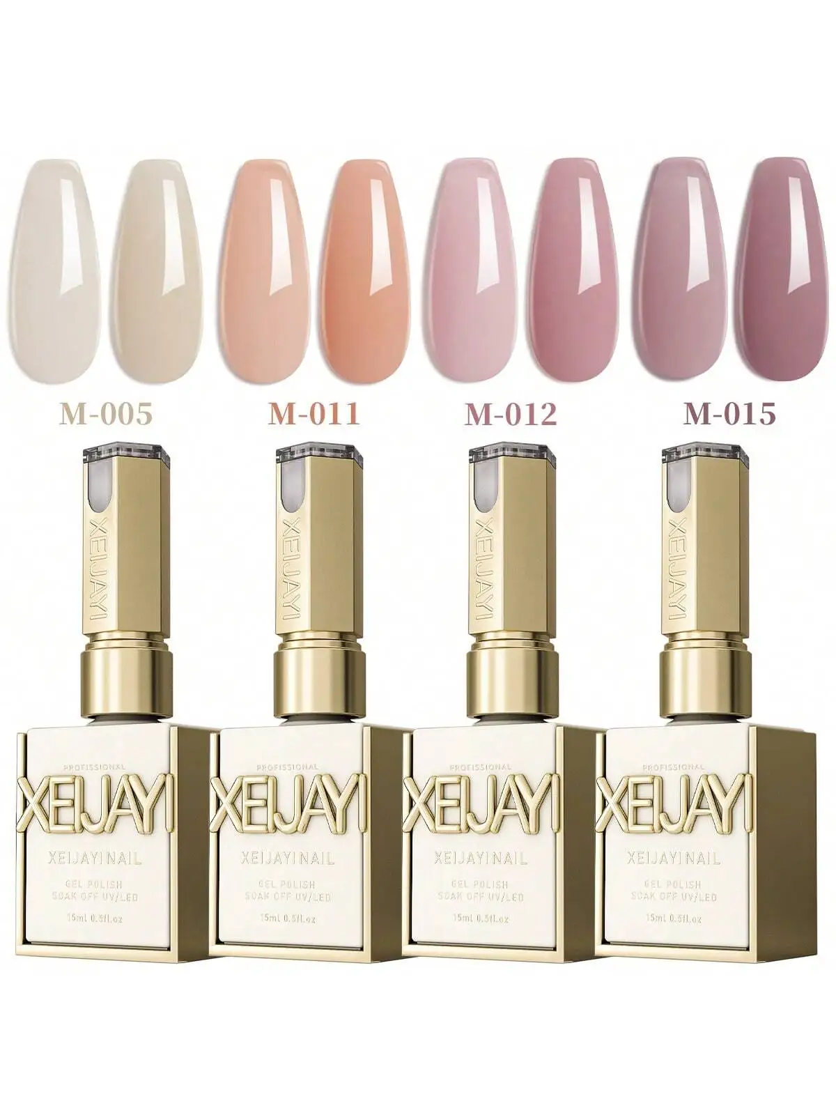 2025 Spring-Summer New Release: Ice-Transparent Pink Series Nail Gel - 4 Color Set, High Saturation & Long-Lasting Wear