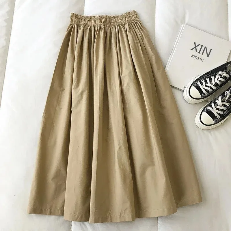 Summer new style temperament shows thin all match skirt a line skirt umbrella skirt pleated skirt high waist half skirt