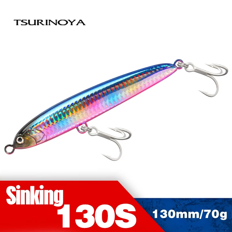 TSURINOYA 130mm 70g Schwere Boot Angeln Köder Sinking Bleistift 130S Offshore Big Game Künstliche Harte Köder Meer angeln Stickbait