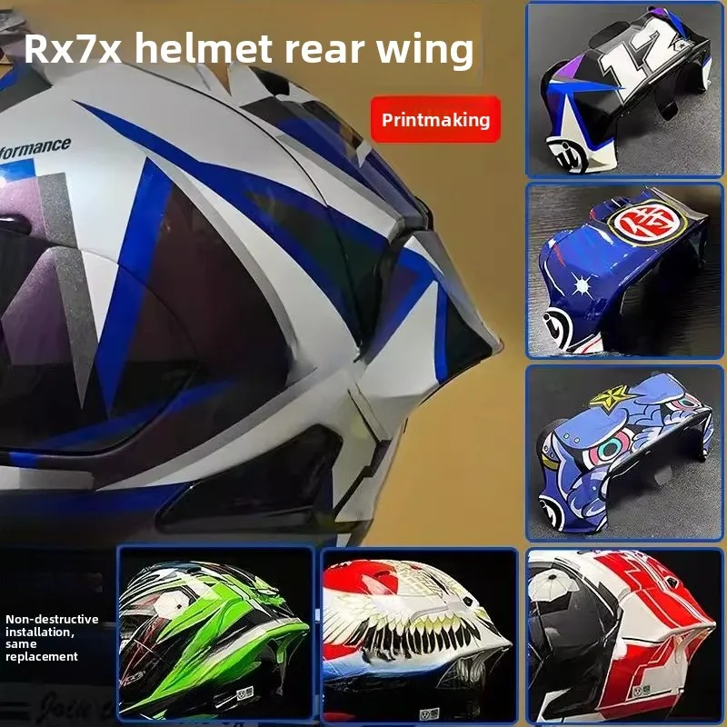 

For RX7X RX-7X RX7 GP Motorcycle Rear Trim Helmet Spoiler Helmet Spoiler Accessories