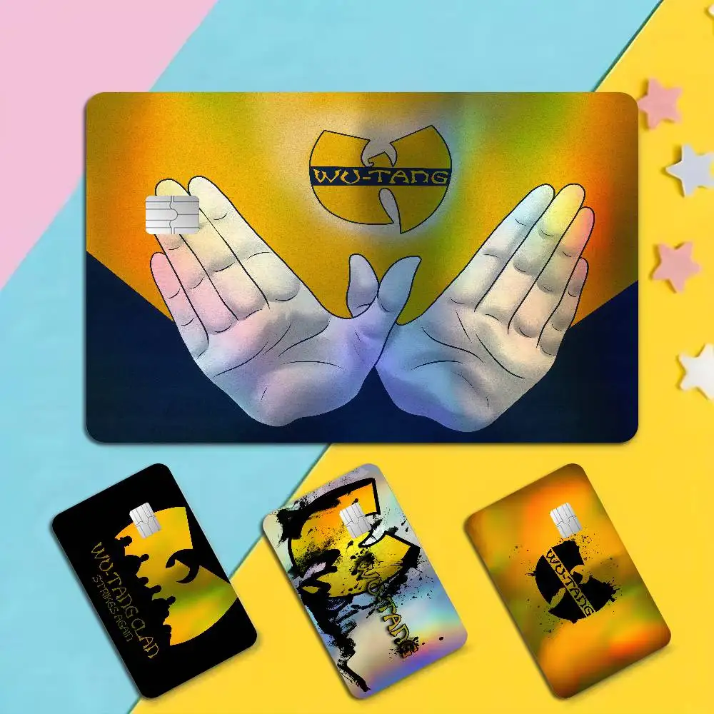 Hip Hop Group Wu TangS Trendy Laser Glitter Bank Card Stickers All Match Multi Purpose Use