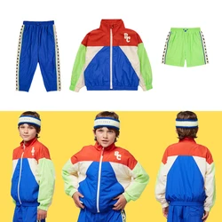 2024 New Spring Summer Boys Sweatshirt and Pants Children Coat Cute Cartoon Print Tops Baby Jacket Cotton Set