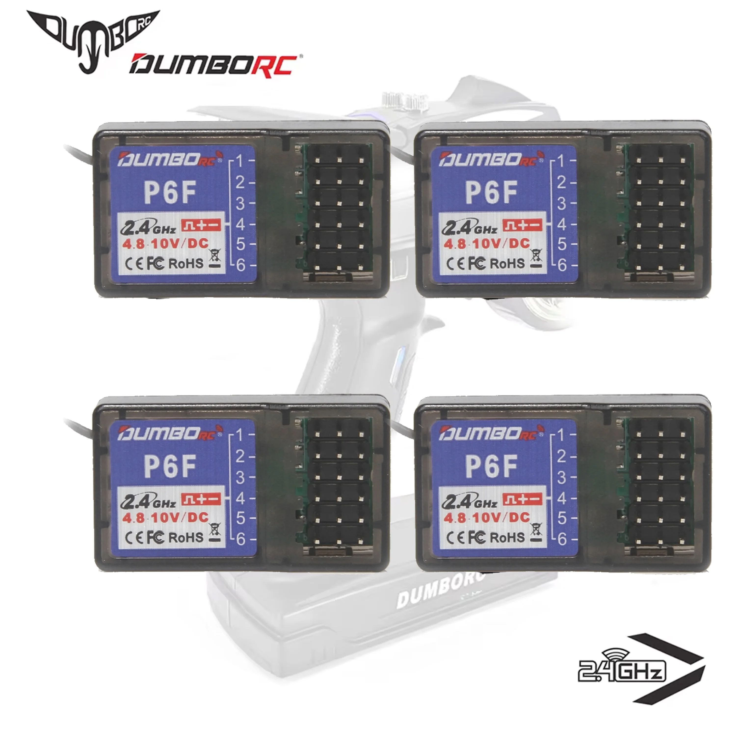 

1/2/4 шт. DUMBORC P6F 2,4G 6CH система радиоуправления приемник для передатчика X4 X5 X6 пульт дистанционного управления радиоуправляемый автомобиль лодка танк автомобиль