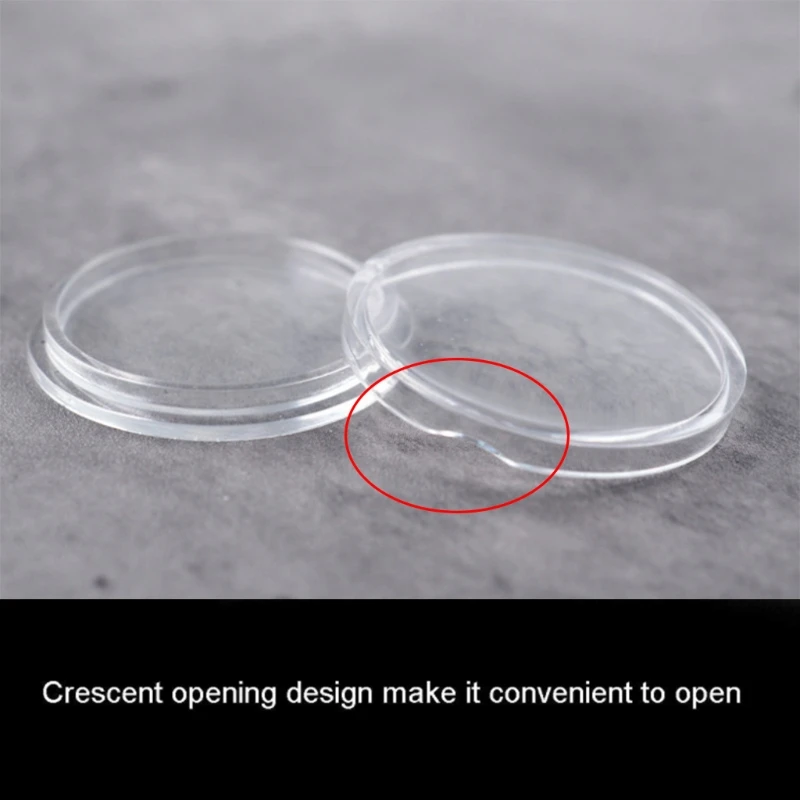 Clear Coin Capsules Storage Silicone Resin Casting Mold for DIY Round Coin Case Dropship