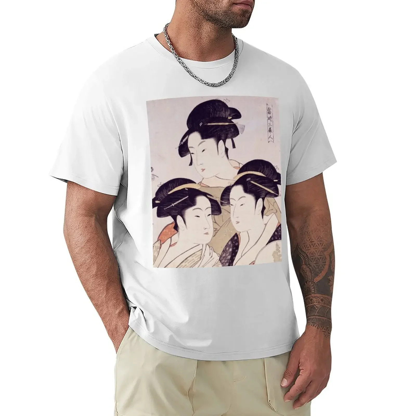 Geisha: Three Beauties of the Present Day T-shirt funnys graphics animal prinfor boys mens graphic t-shirts funny