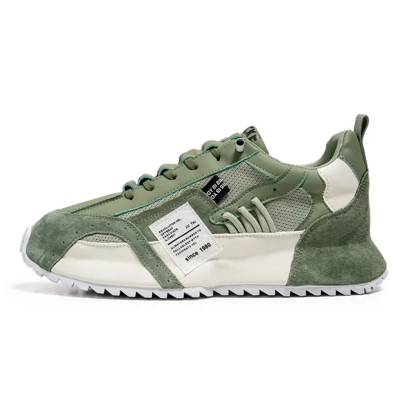 Luxury 2024 men's new color blocking trend casual sports shoes, spring and autumn breathable outdoor running shoes sneakers men