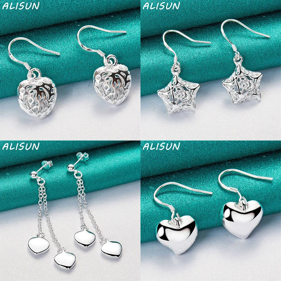 

ALISUN 925 Sterling Silver Geometric Drop Earrings For Women Creativity Gifts Street All-match Party And Daily Wear