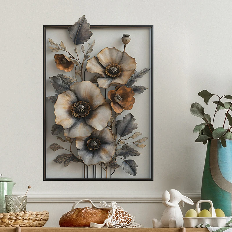 

Имитация фоторамки с цветами, наклейки на стену, спальня, гостиная, украшение растений, цветочные украшения, наклейки на стену