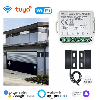 Tuya Wifi Switch Slimme Garagedeur Opener Controller Smart Life Remote Voice Control Werk Met Alexa Google Home Yandex Alice