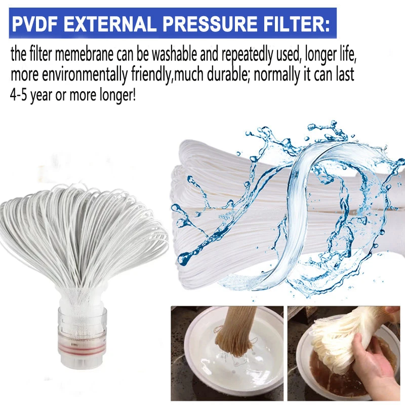 20inch Flat/Plug-in PVDF memebrane replacement/Washable UF Water cartridge with External Pressure 0.01micron Di:75*5108/515mm