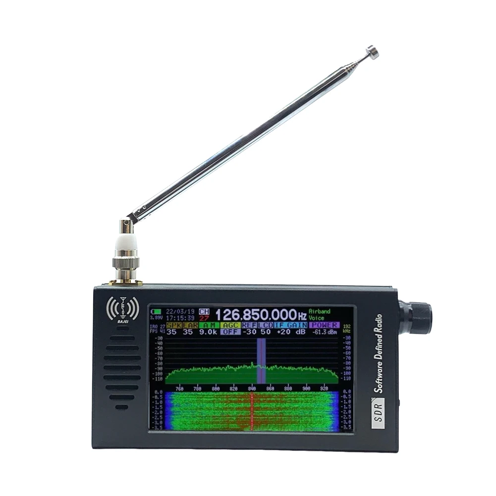 DSP SDR Radio Receiver Portable Shortwave Radio Rechargeable Shortwave AM FM DSP Radio with Headphone Antenna Jack for Hiking