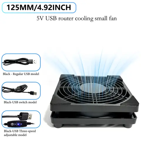 120mm 4.72-inch 5V USB Router Cooling Fan, Mini Quiet Cooler for Electronics Devices