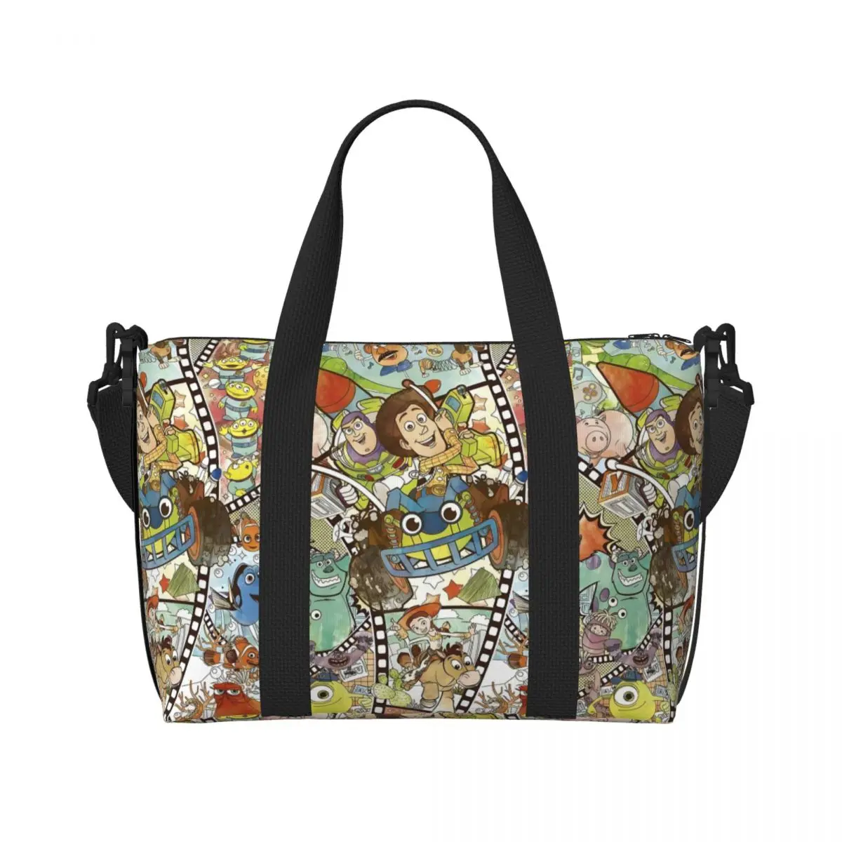 

Пляжная сумка-тоут Custom T-Toy S-Story для женщин с большим отделением, для пляжа, спортзала и путешествий