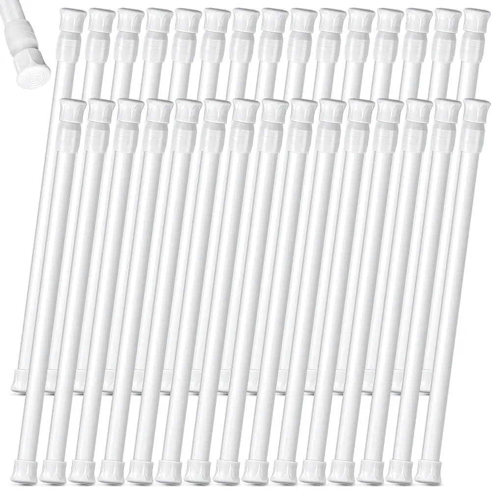 

30 Pa Tension Rod Bulk Adjustable 28 To 48 H Spring Shower Ain Rods Expandable White Rv Tension Bars Cupboard Bars No Punching
