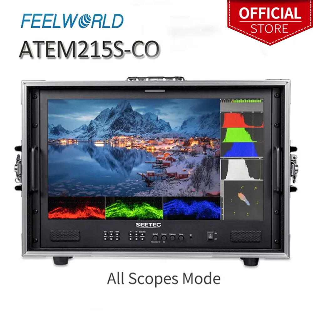 SEETEC ATEM215S-CO 21.5 inch Portable Carry-on Multi-camera Director Monitor 3G-SDI HDMI Full HD 1920x1080