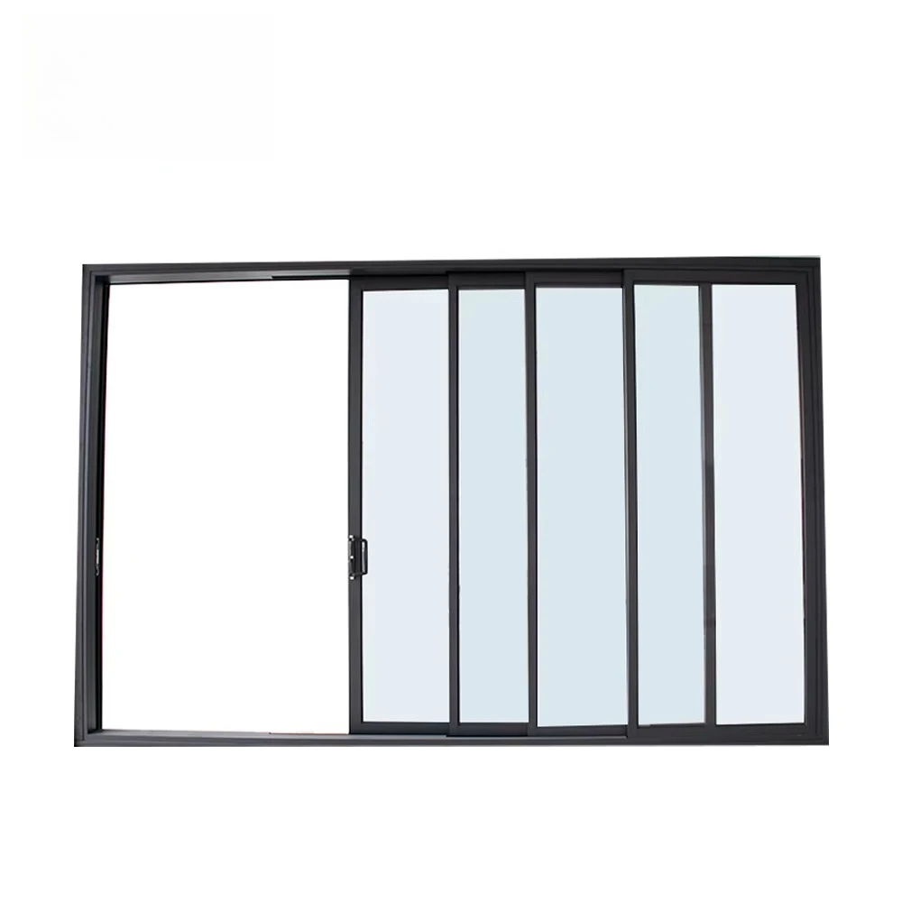 NFRC Certificate Popular Modern Style Sliding Door 4 Tracks Tempered Glass Aluminum Sliding Doors