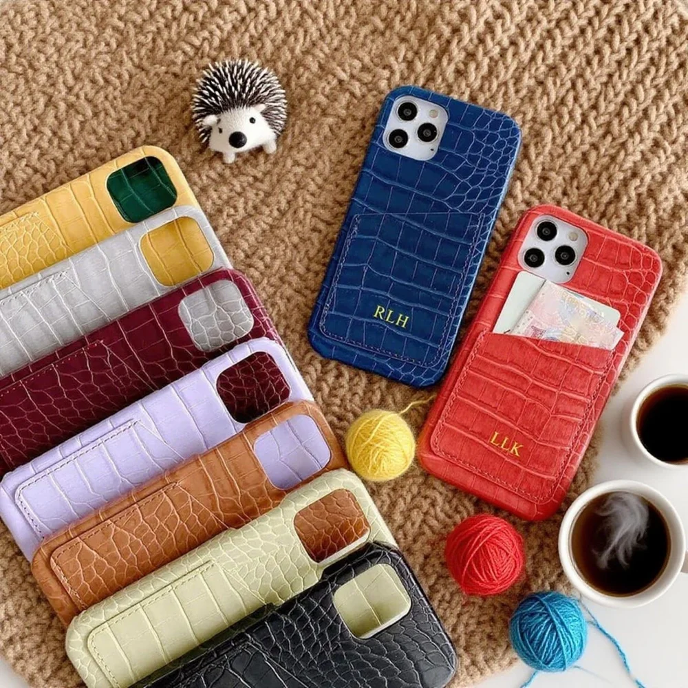 شخصية تقليد التمساح الملمس الذهب رسائل حافظة جلدية آيفون 16 15 14 13 12 11 برو ماكس XR زائد غطاء الهاتف الصلب