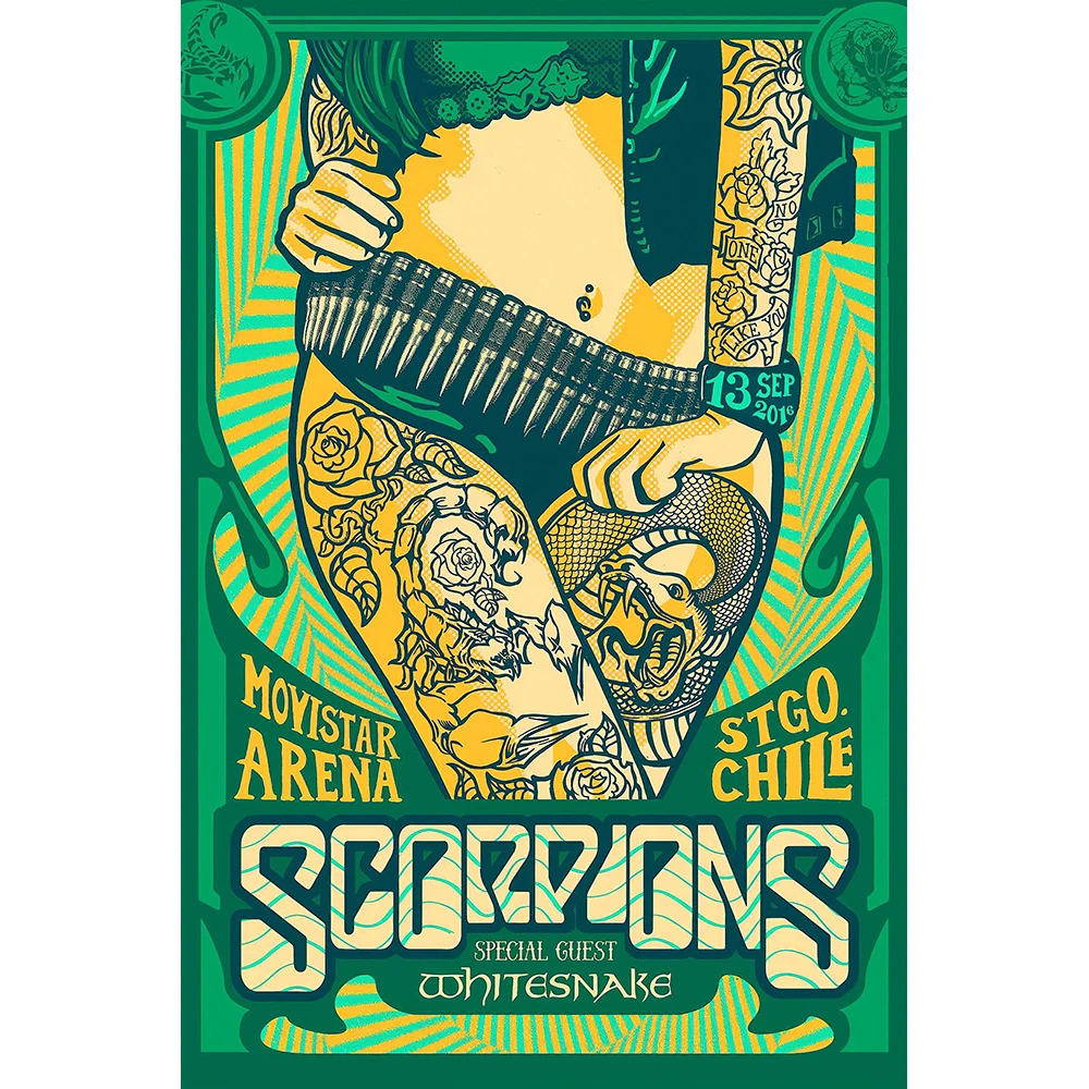 SCORPIONS BANNER For 3'X5' OR 2X3FT CUSTOM Flag