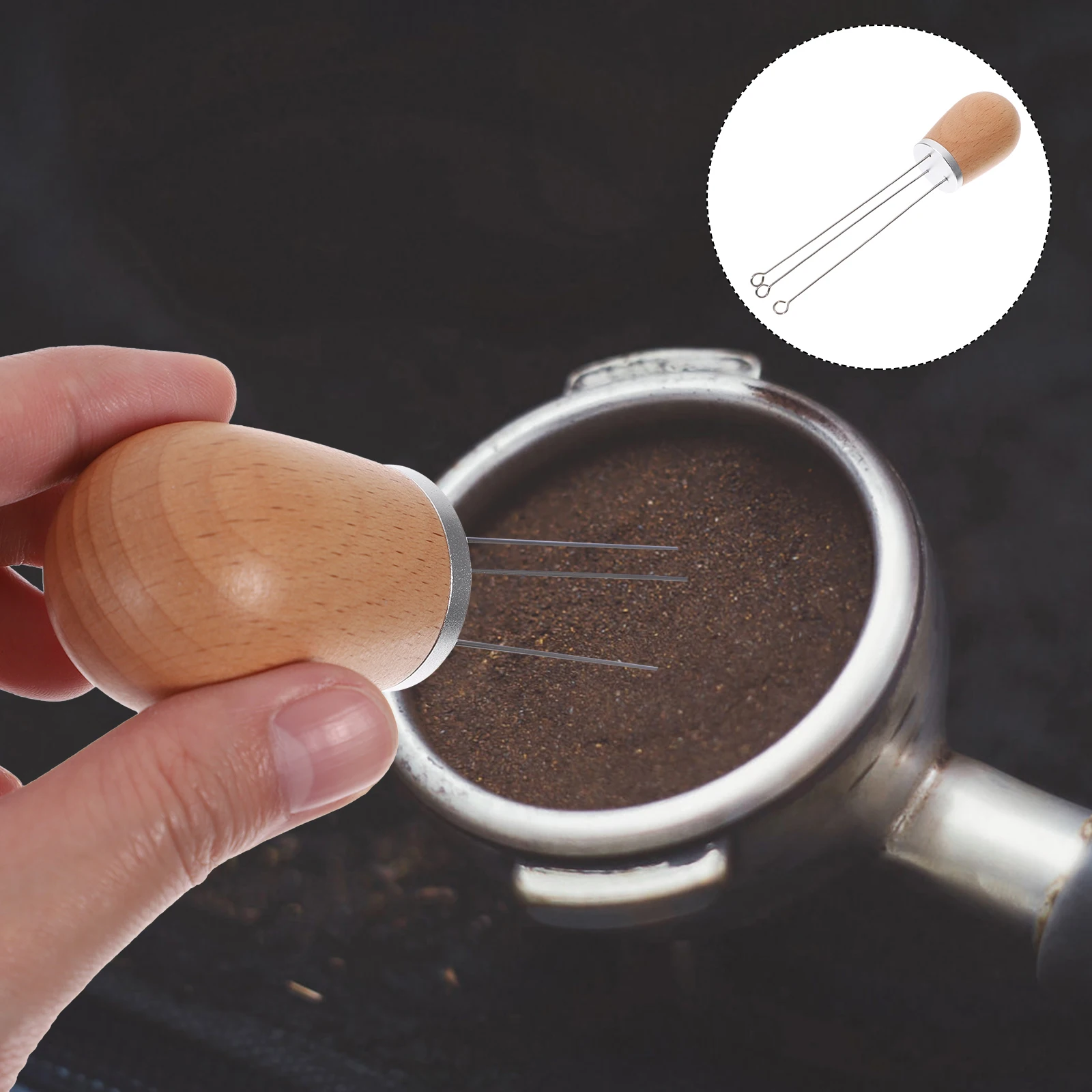

Espresso Tamper Coffee Cloth Powder Needle Distribution Tools Concentrate Stainless Steel