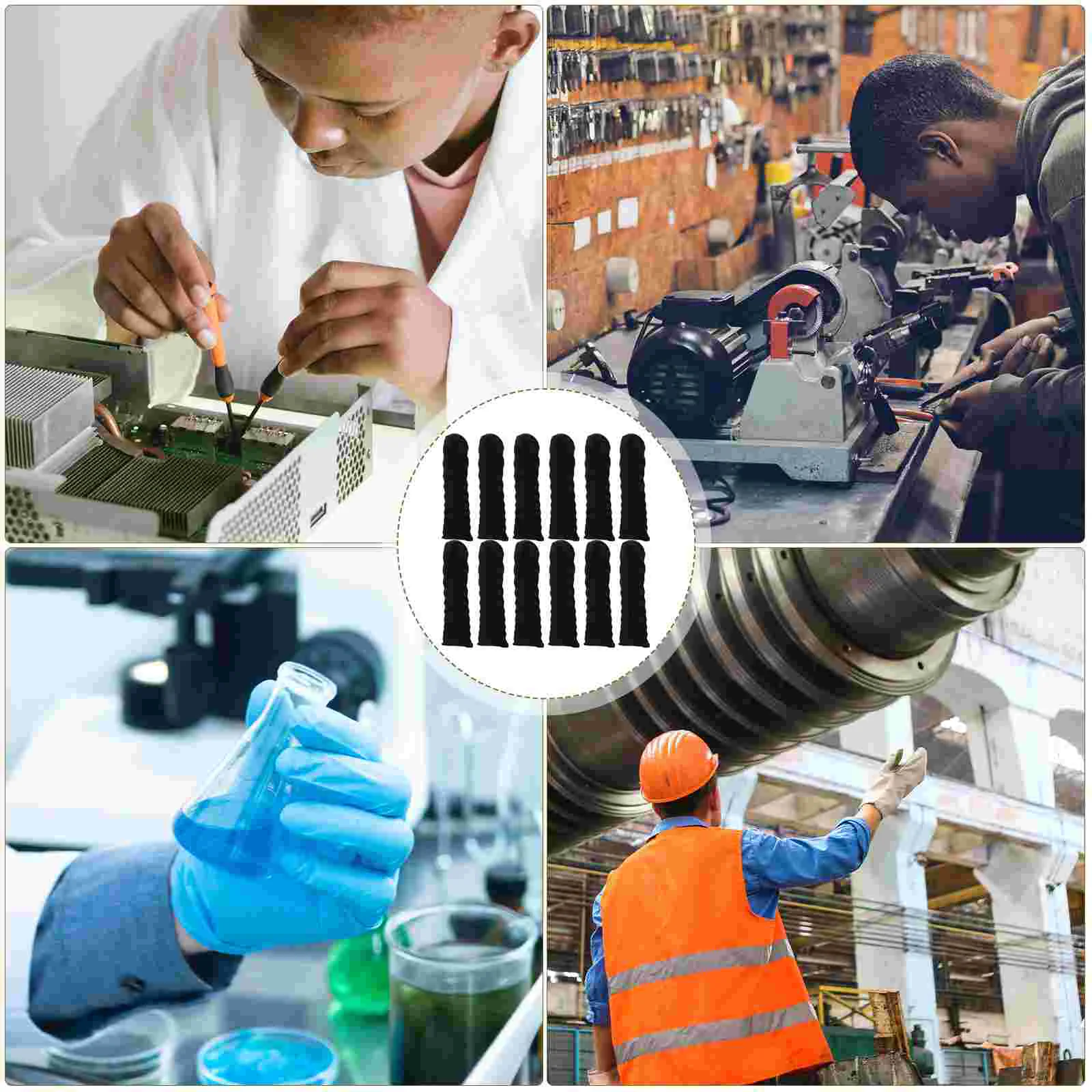 100 шт. нитриловые антистатические защитные чехлы для пальцев, рукава, эмульсионные обезболивающие чехлы, портативные защитные чехлы без пыли