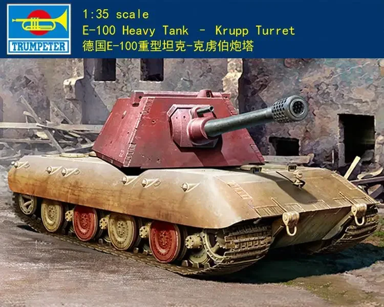 Trumpeter 09543 1/35 E-100 Heavy Tank - Krupp Turret Assemble Plastic Model Kit