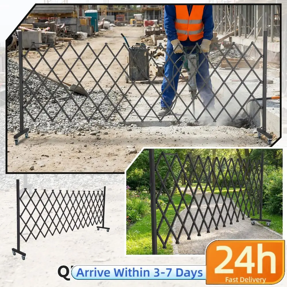 

Мобильные складные ножничные ворота на колесиках, алюминиевые раздвижные ограждения с поворотом на 0-180 градусов для гаража, дома, склада