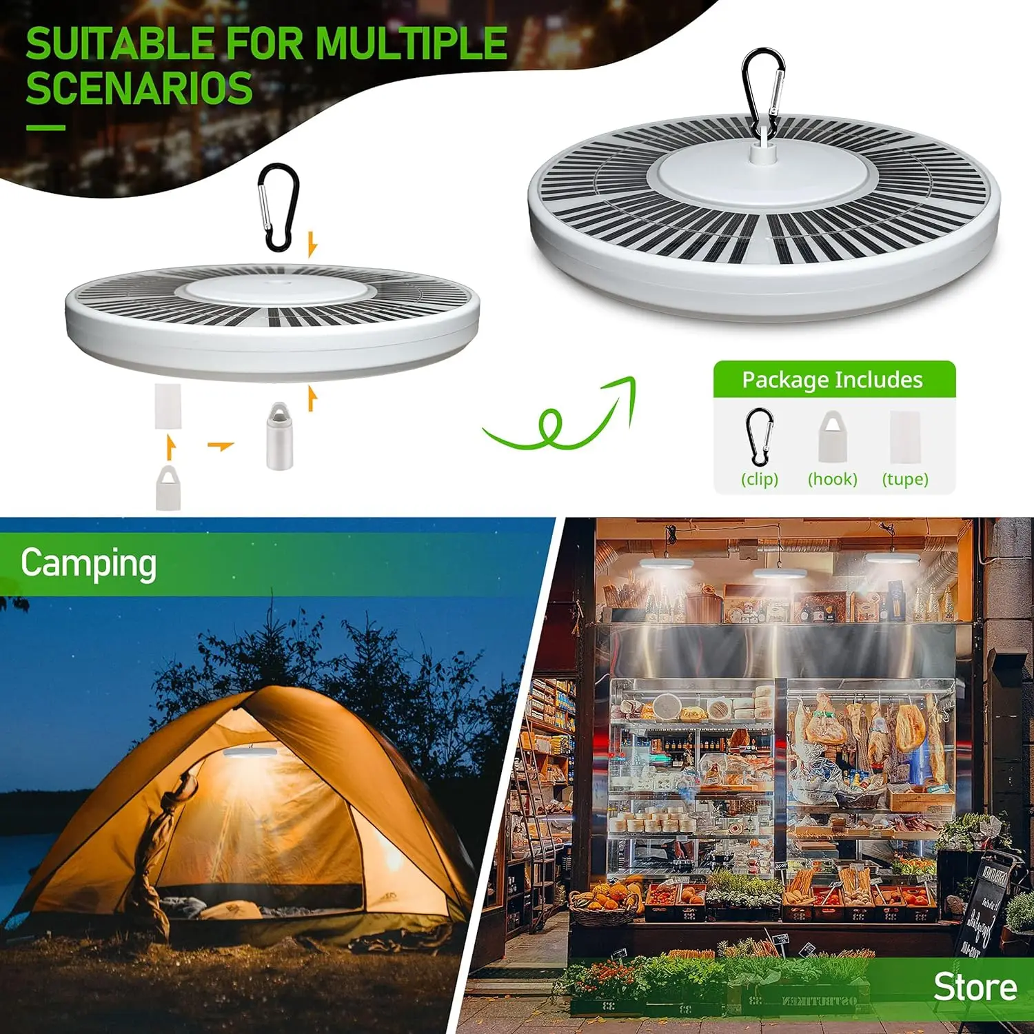 YYWAVLET 128-LED-Solar-Fahnenmastleuchte, oben montiertes Fahnenmast-Solarlicht, weiß, schwarz