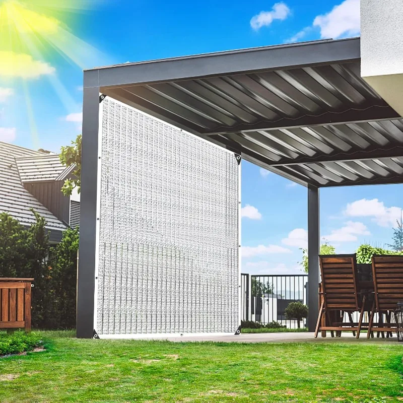 90% Reflective Sun Shade Cloth for Garden Patio Pergola Cover Shade Sails Silvery Durable Shade Neting for Backyard Dog