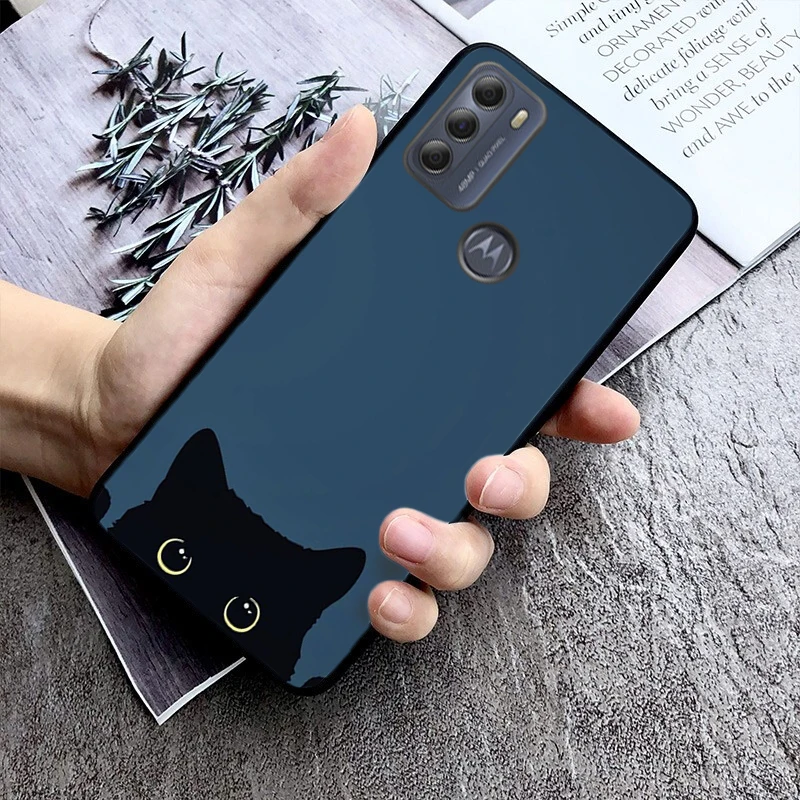 

Black Cat Phone Case ForMoto Edge 50 40 Pro Edge 40 30 Ultra Neo Fusion G Power G Stylus G Play E32 E20 E40