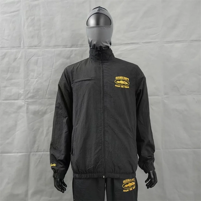 

Комплект повседневной спортивной одежды American Sle Devil Island Bla Samurai, весеннее модное длинное пальто Sve, джатиновые брюки, ансамбль