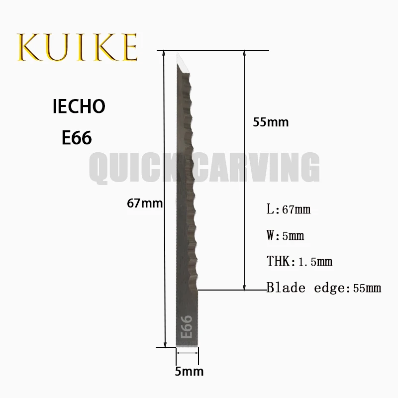 10PCS IECHO E66 E66C E66-2 E66-2C Tungsten Carbide Oscillating Knife High Density Material Foam Cutting Blade Serrated Blades