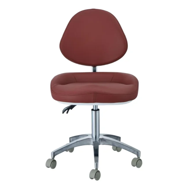 Ergonomic Saddle Seat Dental Chair Adjustable Ground Height 430-550mm Reduces Hip Back Metal Class I KL-DS03 Dental Clinics