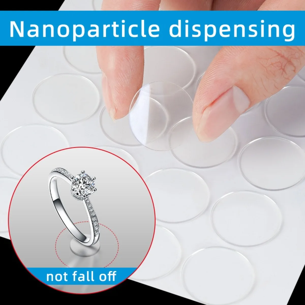 

12Pcs Super Strong Nano Adhesive Dots, Transparent Double Sided Tape, Removable Residue Free Sticky Pads for Home Office Gift