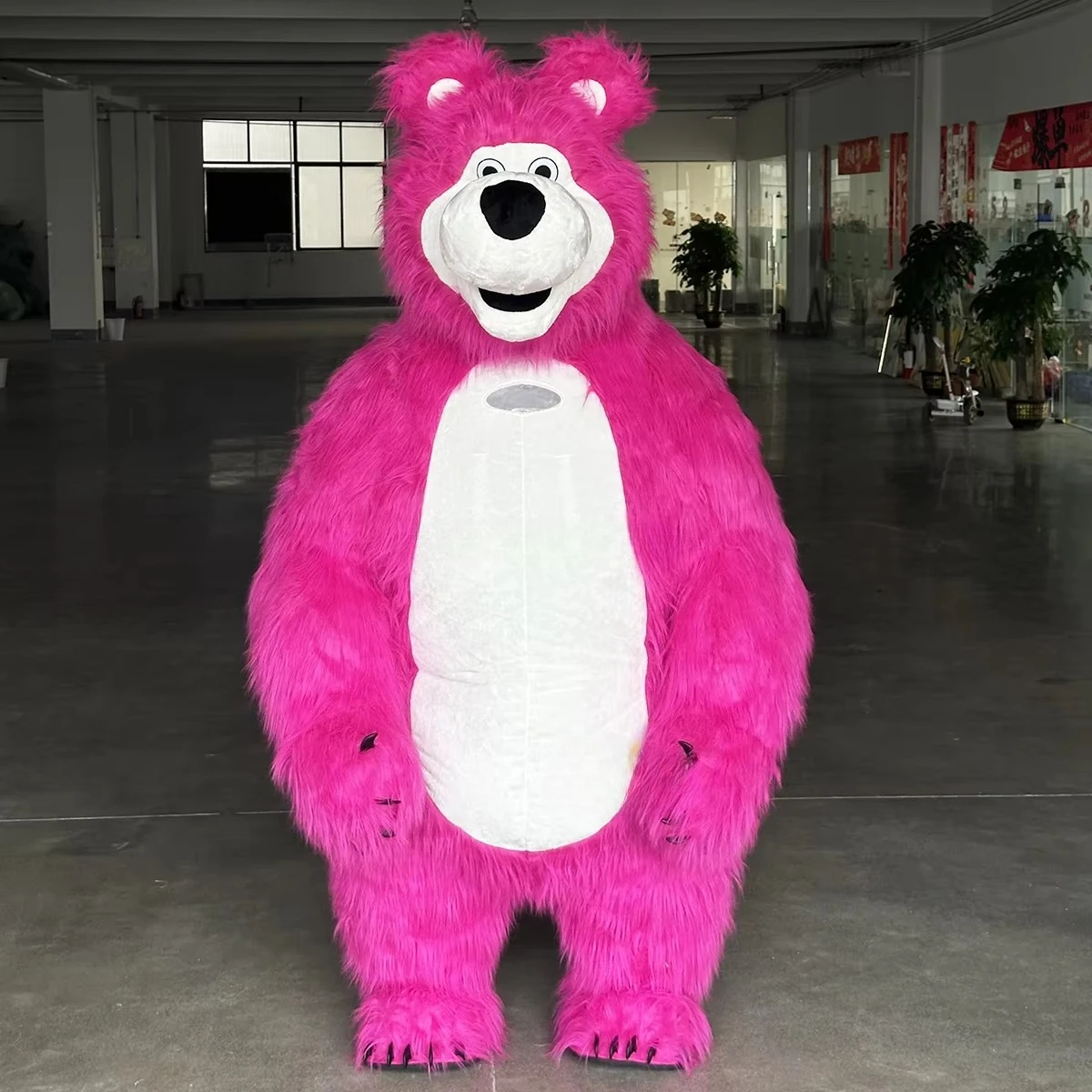 Adult Inflatable Bear Mascot Costume Cartoon Doll Clothes for Halloween Carnival Animal Cosplay Party No Battery