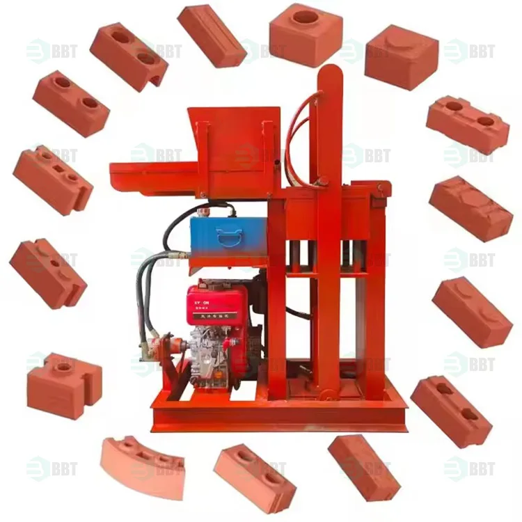 High Speed Clay Brick Making Machine Interlock Block Molding Engine Power Hydraulic Brick Making Machinery