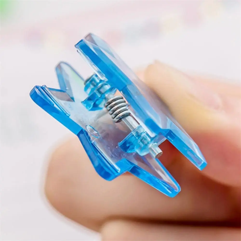 5pcs Photo Clips Transparent Colorful Page Holder Paper Clip Clamp File Index Bookmarks Message Clip Office School Supplies