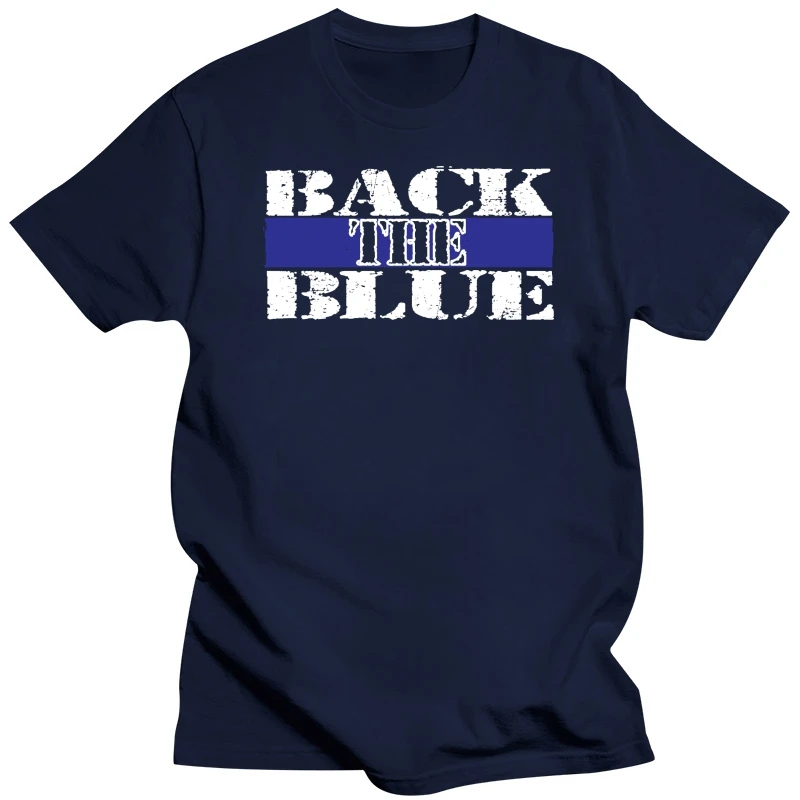 Back The Blue T-shirt Fore Law Enforcement / Leo Support Men Print Cotton O Neck Shirts