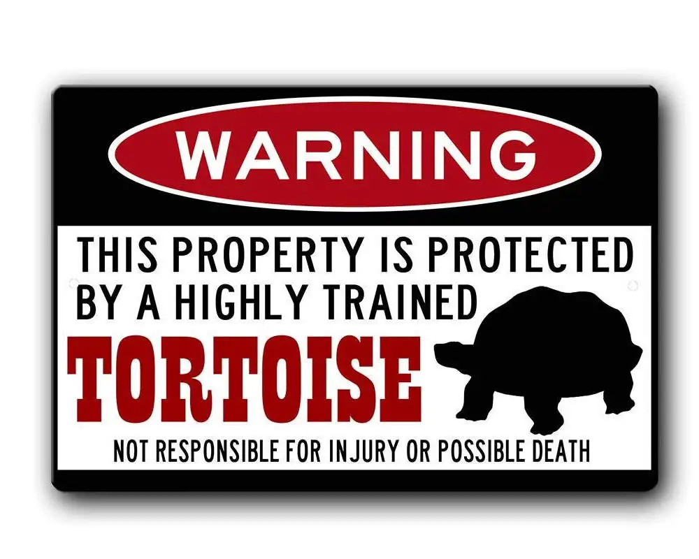 

FemiaD Tortoise Sign, Metal Signs,Tortoise Gift,Tortoise Accessories,Tortoise Warning Sign,Pet Gift, Small Pet Tin Sign 8 X 12 I