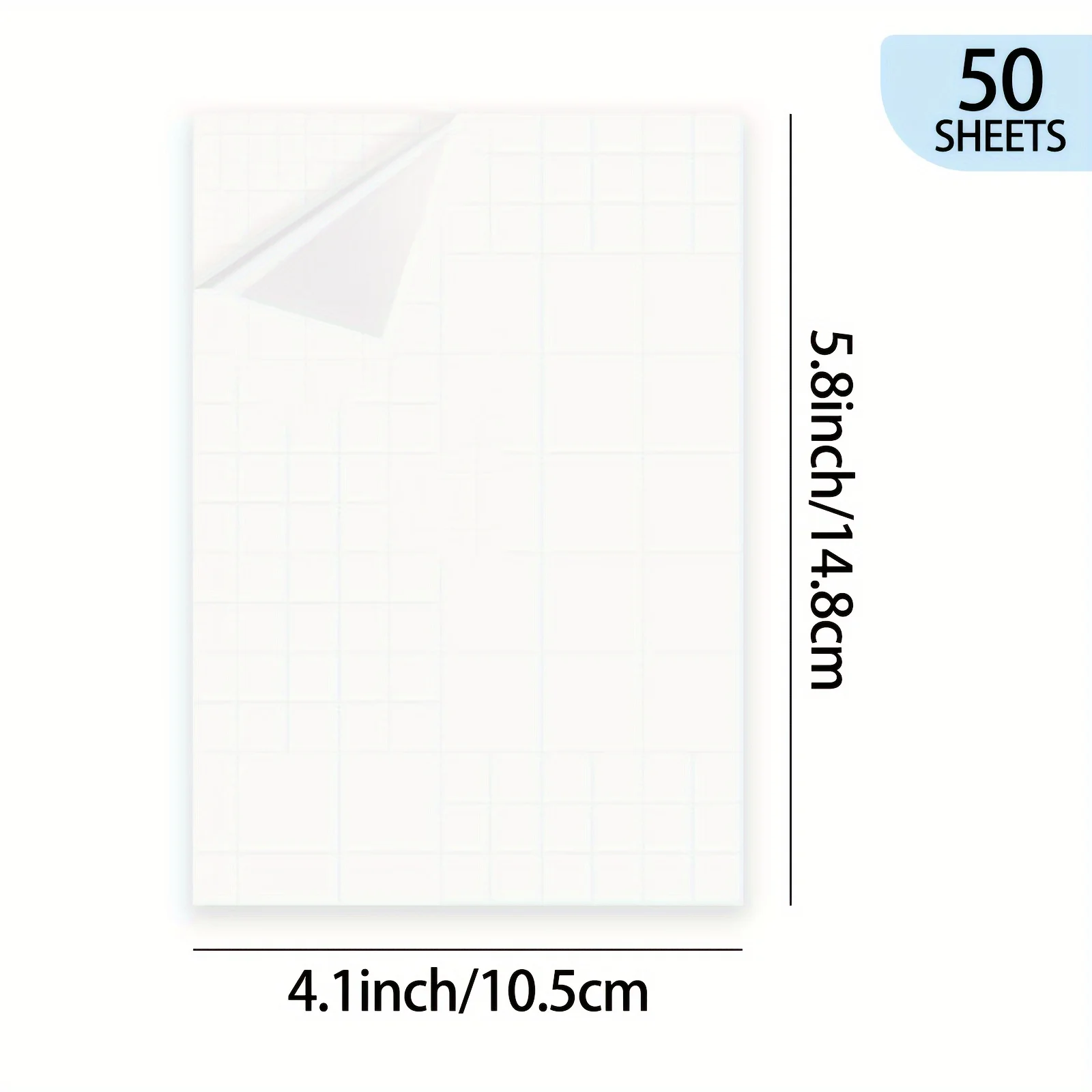 50 or 100 Sheets A6 Clear Self-Adhesive Cold Laminating Film 4.1x5.8