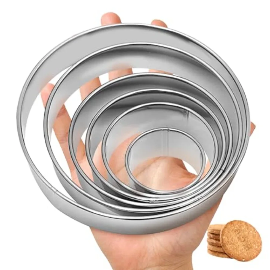 

Набор круглых резаков Ce из 6 предметов 2 3 3,5 4 5 6 Ih, большой круг из нержавеющей стали Ce Donut Cutte