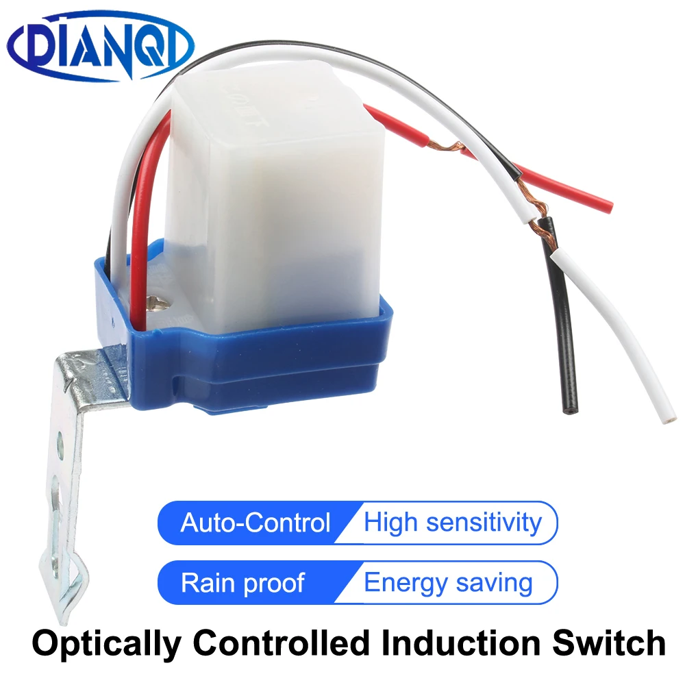 10A Photoswitch Sensor Switch Auto On Off Photocell Street Light Control AC/DC universal 12V 24V 220V