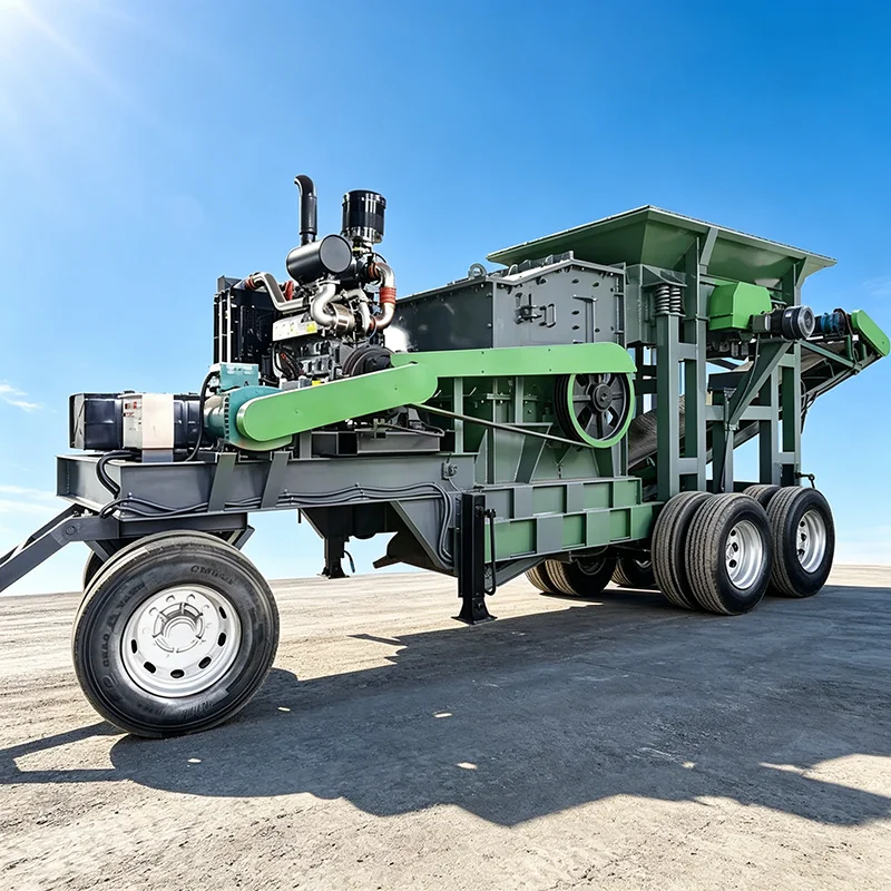 Customized Mobile Jaw Crusher Station Complete Set for Rock Limestone Crushing Production Mobile Hammer Crusher