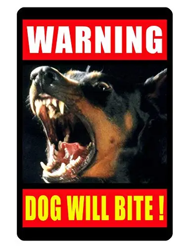 Warning Doberman Sign Durable Weather Proof Tin No Trespassing Soliciting