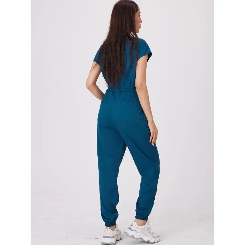 女性用半袖スクラブユニフォーム,ジャンプスーツ,病院服,ポケット付きスクラブユニフォーム,卸売,医療服
