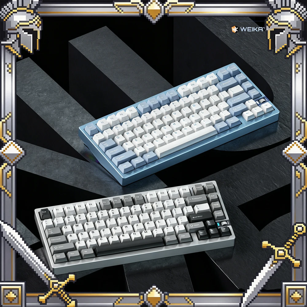 

Weikav Nut75 Mechanical Keyboard Kit 3Mode Wireless 8000Hz Polling Rate Game Keyboard Aluminum Alloy Hot Swap PC Accessories