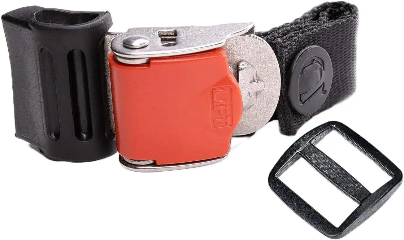 

Helmet Quick Release Buckle Kit Ratcheted Stainless Steel Helmet Chin Strap Adapter - Install Without Removing Strap Snap