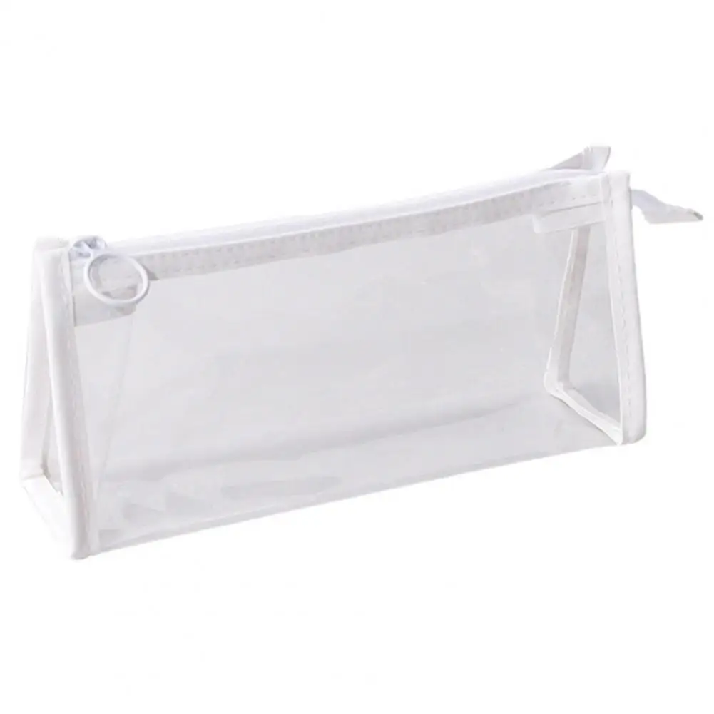 Pencil Pouch Portable Large Capacity Transparent Korean Style Stationery Bag School Supplies