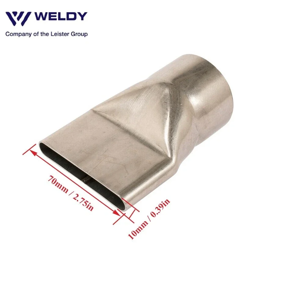 

Weldy 70 x 10mm Wide Slot Nozzle Ø 50.0mm/2in for HT3400 Heat Gun Nozzle